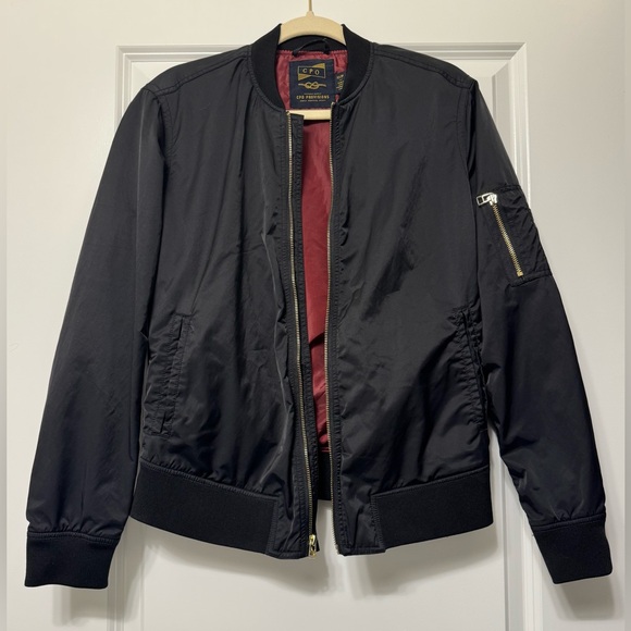 Urban Outfitters CPO Provisions Black Bomber Jacket - Picture 1 of 6